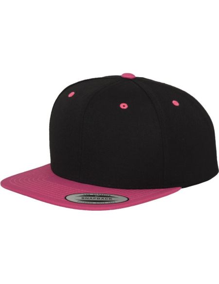 Kappe 6 Panels Snapback Flexfit 6089M schwarz/neonpink