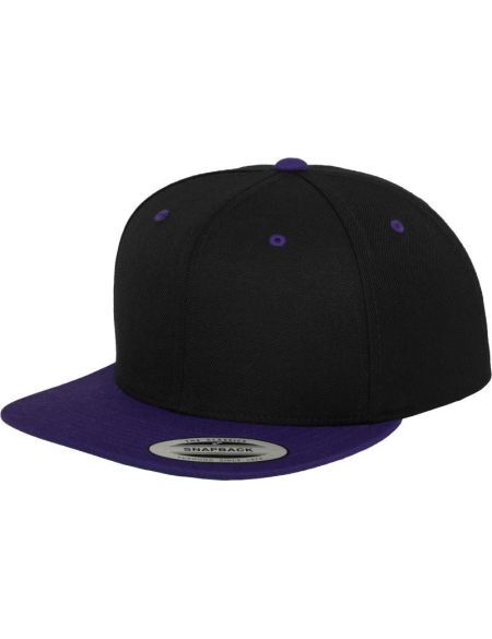 Kappe 6 Panels Snapback Flexfit 6089M schwarz/lila