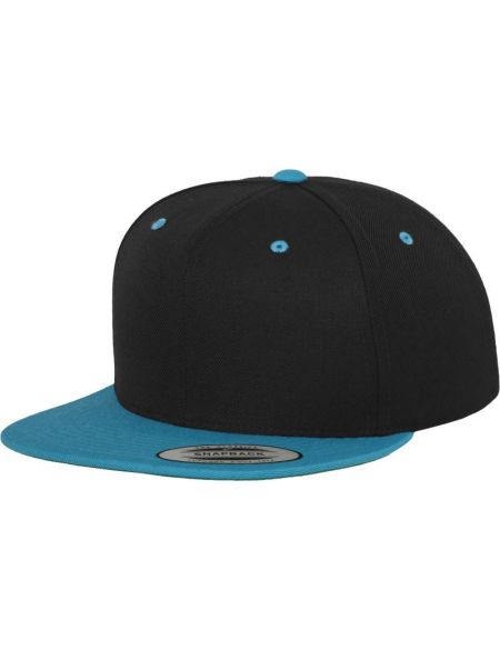 Kappe 6 Panels Snapback Flexfit 6089M schwarz/blaugrün