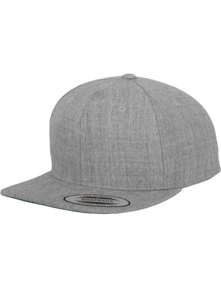 Kappe 6 Panels Snapback Flexfit 6089M grau meliert