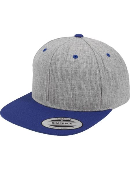 Kappe 6 Panels Snapback Flexfit 6089M meliert grau/königlich