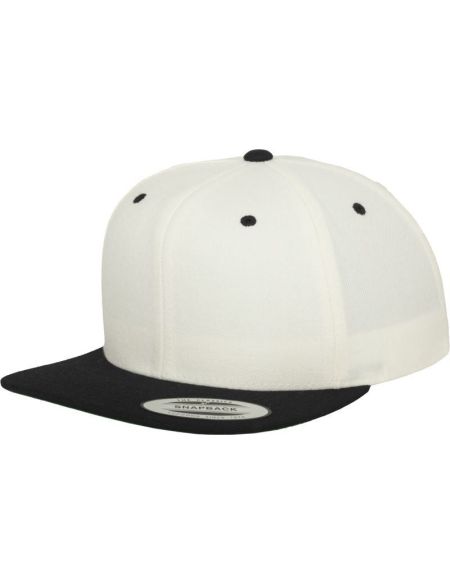Kappe 6 Panels Snapback Flexfit 6089M natur/schwarz