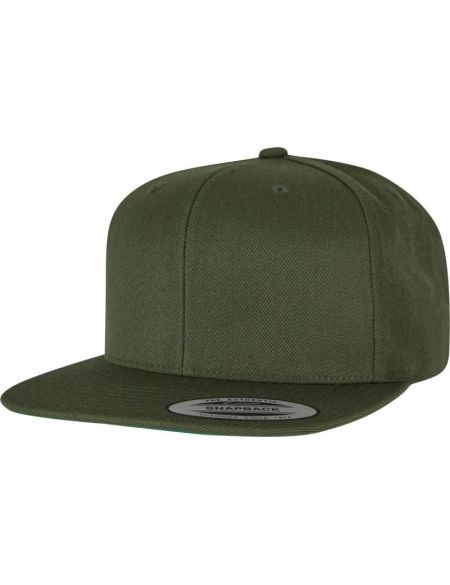 Kappe 6 Panels Snapback Flexfit 6089M tiefes Oliv