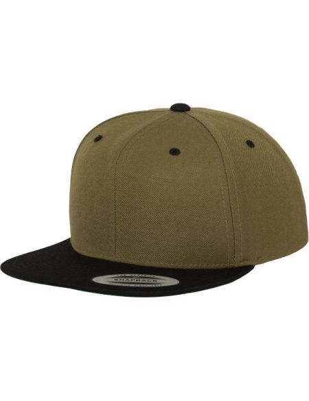 Kappe 6 Panels Snapback Flexfit 6089M oliv/schwarz