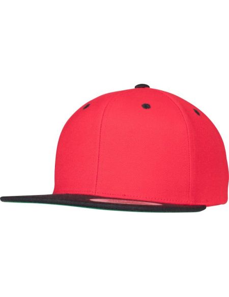 Kappe 6 Panels Snapback Flexfit 6089M rot/schwarz
