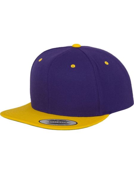Kappe 6 Panels Snapback Flexfit 6089M lila/gold