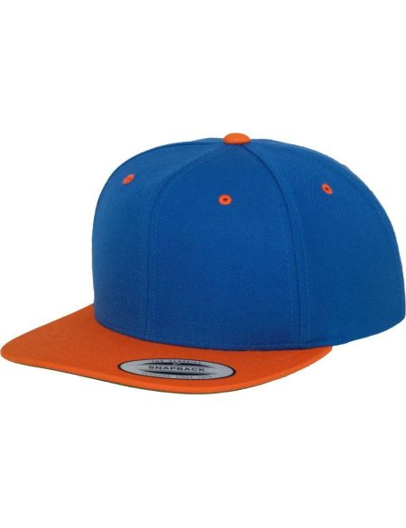 Kappe 6 Panels Snapback Flexfit 6089M Royal/Orange