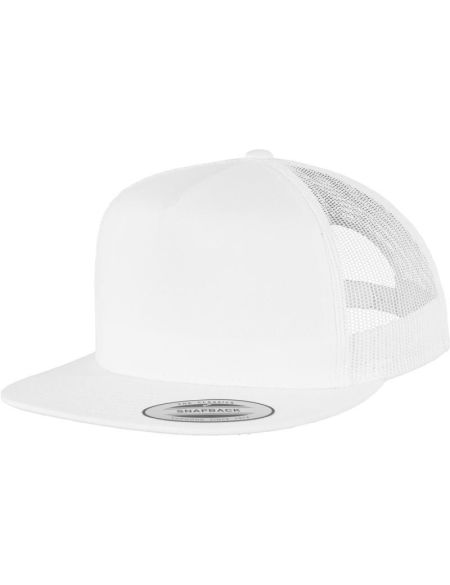 5-Panel-Kappe Trucker Flexfit 6006 weiß