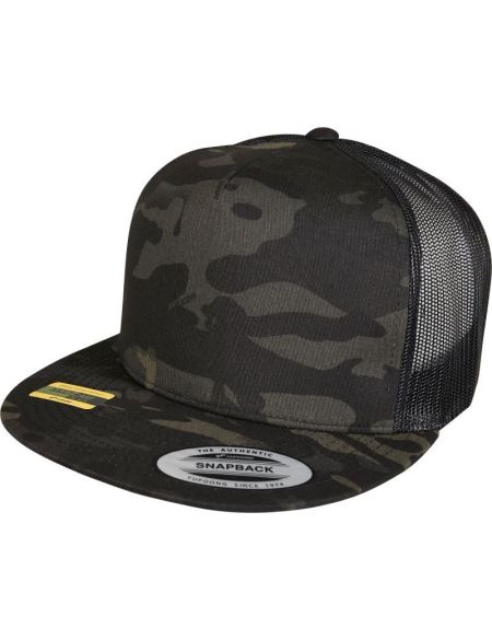 5-Panel-Kappe Trucker Flexfit 6006 Multicam schwarz