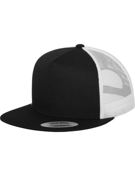 5-Panel-Kappe Trucker Flexfit 6006 weiß