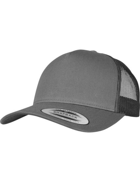 5-Panel-Kappe Trucker Retro Flexfit 6506 anthrazit