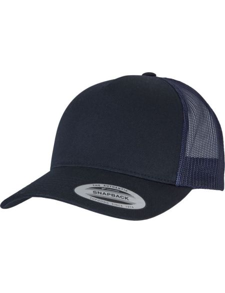 5-Panel-Kappe Trucker Retro Flexfit 6506 Dunkelblau/Navy