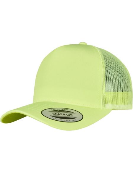 5-Panel-Kappe Trucker Retro Flexfit 6506 neongelb