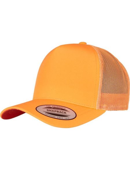 5-Panel-Kappe Trucker Retro Flexfit 6506 neonorange