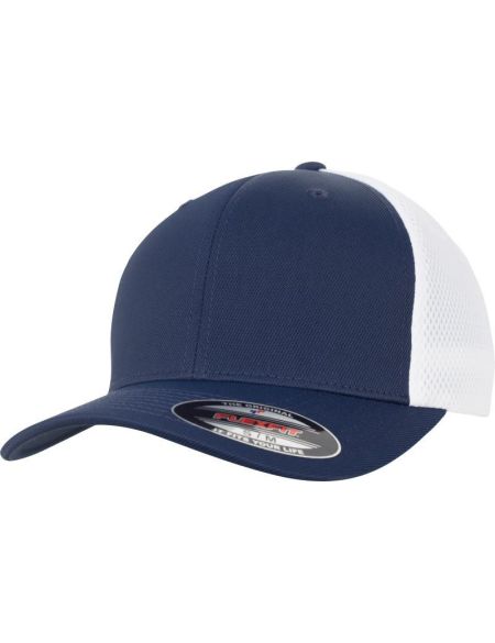 Flexfit 6 Panel Mesh Cap 6533/6533T marine/weiß