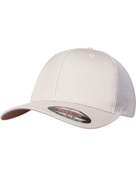 Kappe 6 Panels Trucker Mesh Flexfit 6511 Silber