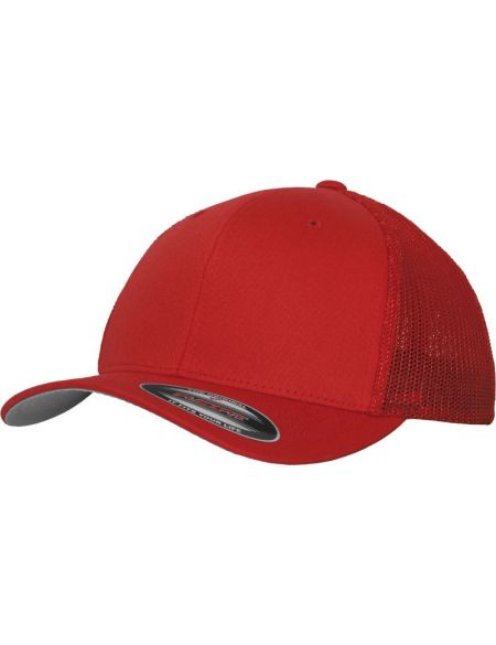 Kappe 6 Panels Trucker Mesh Flexfit 6511 rot