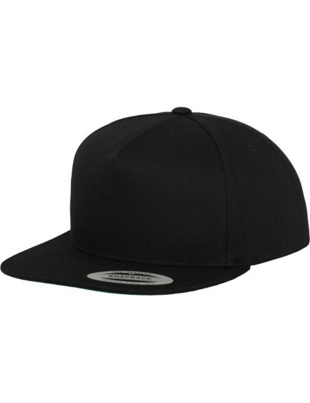 Kappe 5 Panels Snapback Flexfit 6007/6007T schwarz