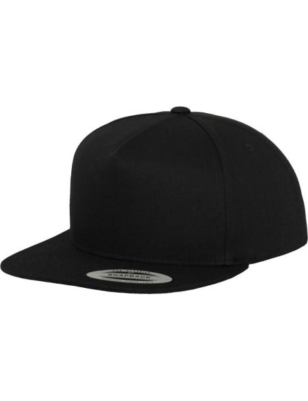 Kappe 5 Panels Snapback Flexfit 6007/6007T schwarz/schwarz