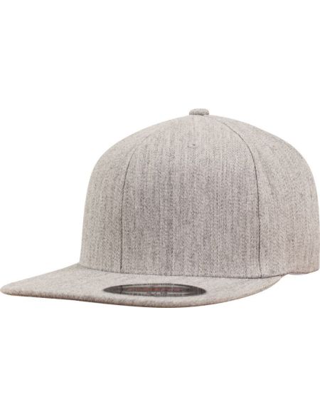 Flexfit 6-Panel-Kappe 6277FV grau meliert