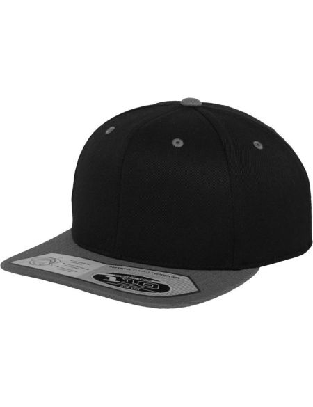 Cap 6 Panels Fitted Snapback Flexfit 110 schwarz/grau