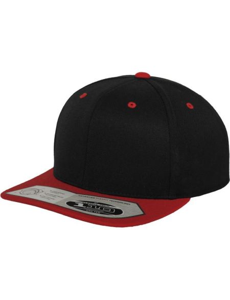 Cap 6 Panels Fitted Snapback Flexfit 110 schwarz/rot
