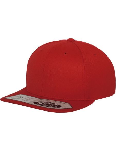 Kappe 6 Panels Fitted Snapback Flexfit 110 rot