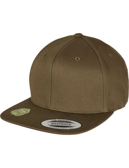 Kappe 6 Panels Snapback Bio-Kappe Flexfit 6089OC gebrannte Olive