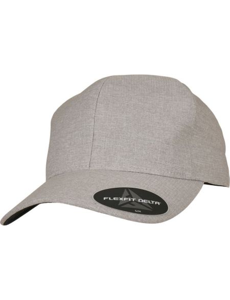 6-Panel-Kappe Delta Flexfit 180 Silbermelange