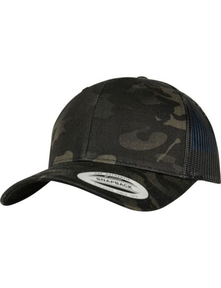 Kappe 6 Panels Retro Multicam Flexfit 6606MC Multicam schwarz