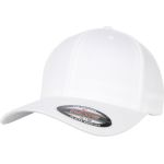 Flexfit 6277OC weiße 6-Panel-Kappe aus Bio-Baumwolle