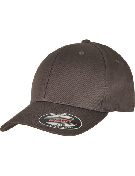 Flexfit 6277OC dunkelgraue 6-Panel-Kappe aus Bio-Baumwolle