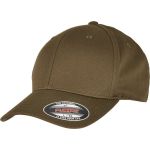 Flexfit 6277OC 6-Panel-Kappe aus gebrannter olivgrüner Bio-Baumwolle
