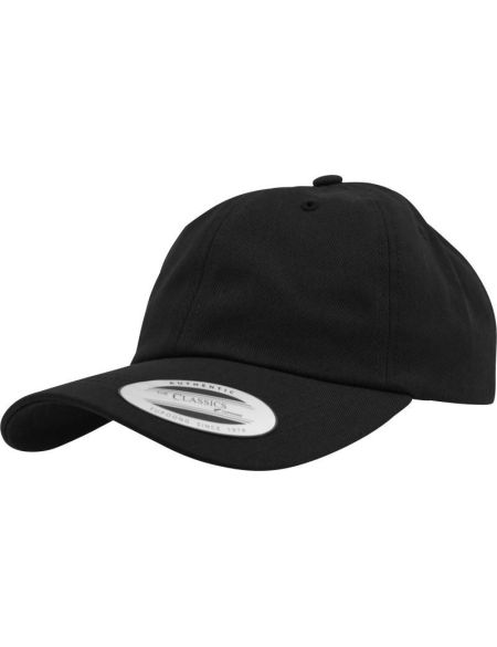 Flexfit 6-Panel-Kappe aus Baumwolltwill 6245CM schwarz