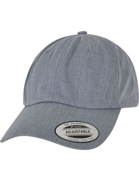 Flexfit 6-Panel-Kappe aus Baumwolltwill, 6245 cm, grau meliert