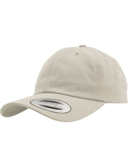 Flexfit 6-Panel-Baumwoll-Twill-Kappe 6245CM Stein