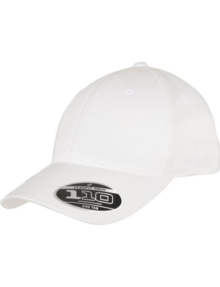 6-Panel-Cap aus Bio-Baumwolle Flexfit 110OC weiß