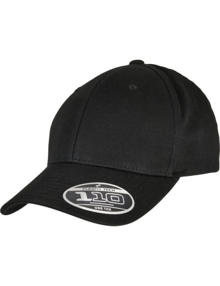 6-Panel-Cap aus Bio-Baumwolle Flexfit 110OC schwarz