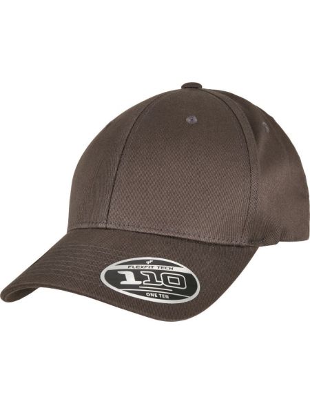 6-Panel-Cap aus Flexfit 110OC dunkelgrauer Bio-Baumwolle
