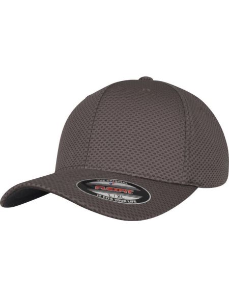 Kappe 6-Panel-Trikot 3D Hexagon Flexfit 6584 dunkelgrau