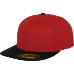 Kappe 6 Panels Premium 210 Fitted Flexfit 6210/6210T rot/schwarz
