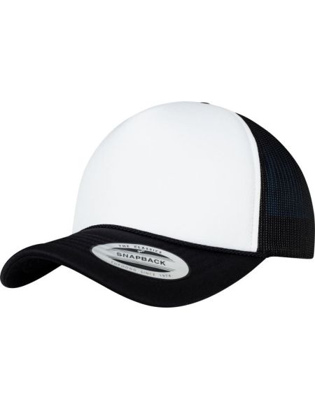 5-Panel-Kappe Trucker Flexfit 6005FC schwarz/schwarz/schwarz