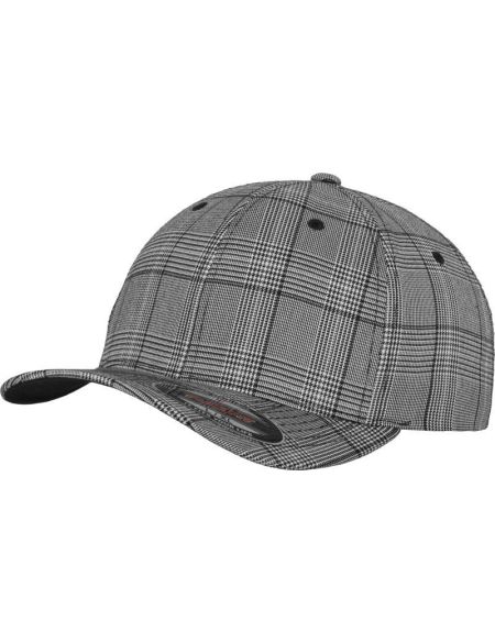 6-Panel-Kappe Glenček Flexfit 6196 schwarz/weiß