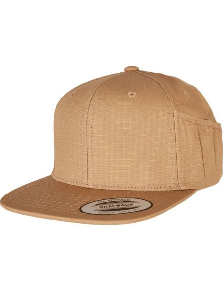 6 Panel Snapback Cap mit Stifthalter Flexfit 6089PS schwarz