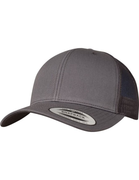 Kappe 6 Panel Kinder Vintage Trucker Flexfit 6606/6606T dunkelgrau