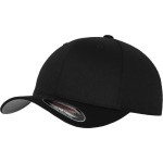 Flexfit 6-Panel Kindermütze aus gekämmter Wolle 6277 schwarz