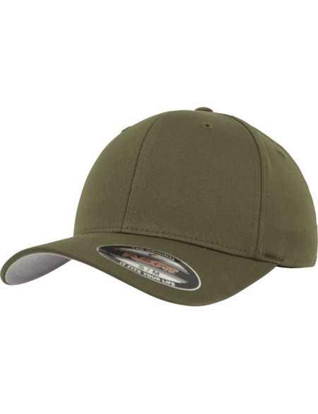Flexfit 6-Panel Kindermütze aus gekämmter Wolle 6277 oliv