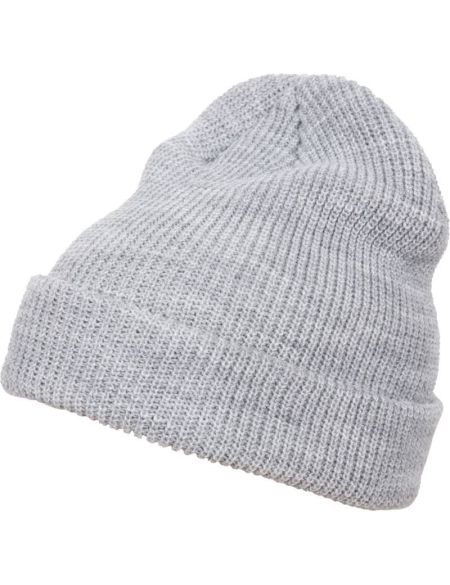 Flexfit lange Strickmütze 1545K meliert grau