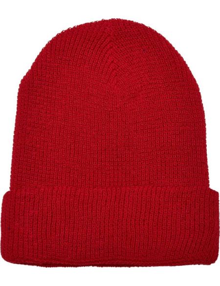 Beanie gestrickte Waffel Recycled Flexfit 1505RY rot