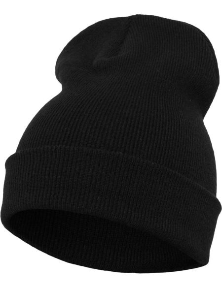 Strickmütze lang Flexfit 1501KC schwarz